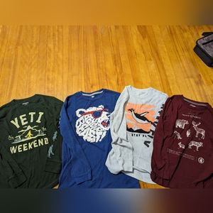 Bundle of 4 boys long sleeve shirts